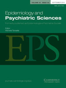 Epidemiology and Psychiatric Sciences Volume 23 - Issue 3 -