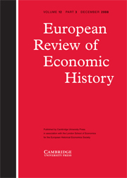 European Review of Economic History Volume 12 - Issue 3 -