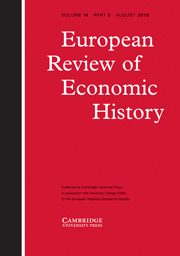 European Review of Economic History Volume 14 - Issue 2 -