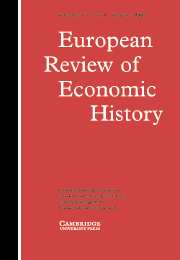 European Review of Economic History Volume 7 - Issue 2 -