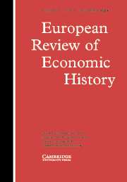 European Review of Economic History Volume 7 - Issue 3 -