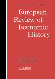 European Review of Economic History Volume 9 - Issue 1 -