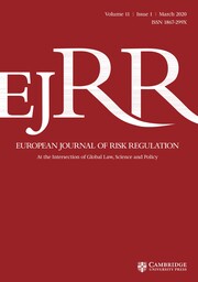 European Journal of Risk Regulation Volume 11 - Issue 1 -