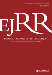 European Journal of Risk Regulation Volume 12 - Issue 4 -