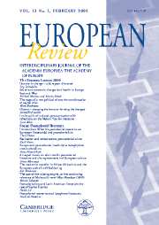 European Review Volume 13 - Issue 1 -