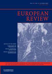 European Review Volume 15 - Issue 4 -