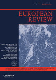 European Review Volume 29 - Issue 2 -  Symmetry, Proportion and Seriality: The Semantics of Mirroring and Repetition in Science and the Arts