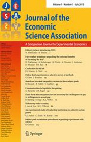 Journal of the Economic Science Association Volume 1 - Issue 1 -