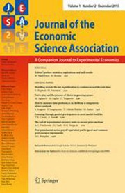 Journal of the Economic Science Association Volume 1 - Issue 2 -