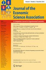 Journal of the Economic Science Association Volume 4 - Issue 2 -