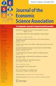 Journal of the Economic Science Association Volume 6 - Issue 2 -  Special Issue: Statistical Issues for Experimental Economists