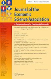 Journal of the Economic Science Association Volume 7 - Issue 2 -  Special Issue: Experiments in the time of COVID 19 – Challenges and Insights (Pages 103-209)