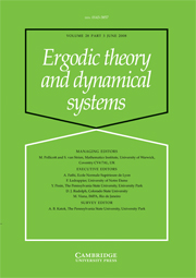 Ergodic Theory and Dynamical Systems Volume 28 - Issue 3 -