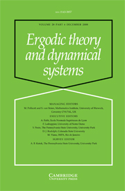 Ergodic Theory and Dynamical Systems Volume 28 - Issue 6 -