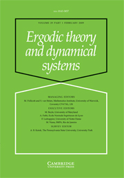 Ergodic Theory and Dynamical Systems Volume 29 - Issue 1 -