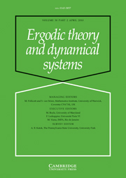 Ergodic Theory and Dynamical Systems Volume 30 - Issue 2 -