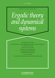 Ergodic Theory and Dynamical Systems Volume 30 - Issue 3 -