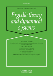 Ergodic Theory and Dynamical Systems Volume 30 - Issue 5 -