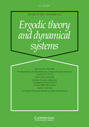Ergodic Theory and Dynamical Systems Volume 30 - Issue 6 -