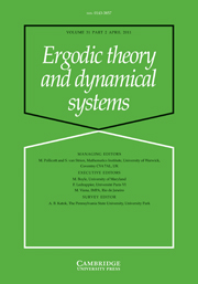 Ergodic Theory and Dynamical Systems Volume 31 - Issue 2 -