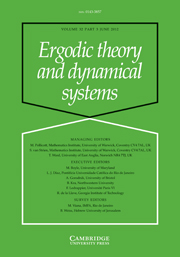 Ergodic Theory and Dynamical Systems Volume 32 - Issue 3 -