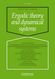 Ergodic Theory and Dynamical Systems Volume 32 - Issue 5 -