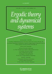 Ergodic Theory and Dynamical Systems Volume 32 - Issue 6 -
