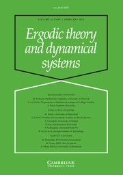 Ergodic Theory and Dynamical Systems Volume 33 - Issue 1 -
