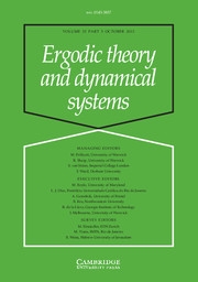 Ergodic Theory and Dynamical Systems Volume 33 - Issue 5 -