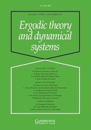Ergodic Theory and Dynamical Systems Volume 33 - Issue 6 -