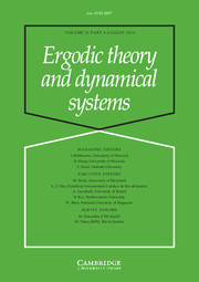 Ergodic Theory and Dynamical Systems Volume 34 - Issue 4 -