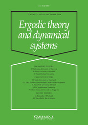 Ergodic Theory and Dynamical Systems Volume 34 - Issue 6 -