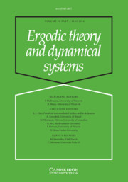 Ergodic Theory and Dynamical Systems Volume 38 - Issue 3 -