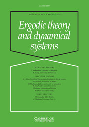 Ergodic Theory and Dynamical Systems Volume 38 - Issue 5 -