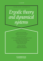 Ergodic Theory and Dynamical Systems Volume 38 - Issue 6 -