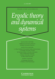 Ergodic Theory and Dynamical Systems Volume 39 - Issue 10 -