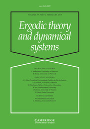 Ergodic Theory and Dynamical Systems Volume 39 - Issue 2 -
