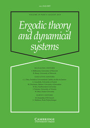 Ergodic Theory and Dynamical Systems Volume 39 - Issue 8 -