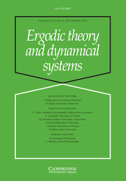 Ergodic Theory and Dynamical Systems Volume 39 - Issue 9 -