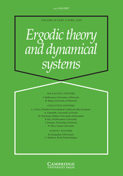 Ergodic Theory and Dynamical Systems Volume 40 - Issue 4 -