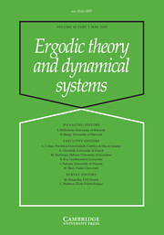 Ergodic Theory and Dynamical Systems Volume 40 - Issue 5 -