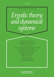 Ergodic Theory and Dynamical Systems Volume 40 - Issue 8 -