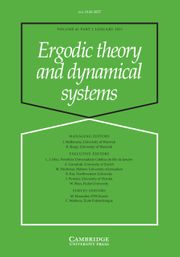 Ergodic Theory and Dynamical Systems Volume 41 - Issue 1 -