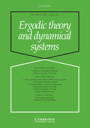 Ergodic Theory and Dynamical Systems Volume 41 - Issue 6 -