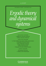 Ergodic Theory and Dynamical Systems Volume 42 - Issue 1 -