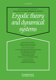 Ergodic Theory and Dynamical Systems Volume 42 - Issue 3 -  Anatole Katok Memorial Issue Part 2: Special Issue of Ergodic Theory and Dynamical Systems