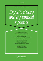 Ergodic Theory and Dynamical Systems Volume 42 - Issue 4 -