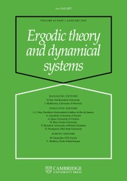 Ergodic Theory and Dynamical Systems Volume 43 - Issue 1 -