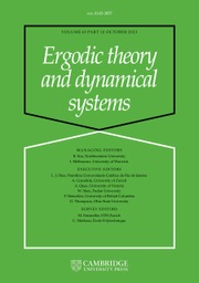 Ergodic Theory and Dynamical Systems Volume 43 - Issue 10 -