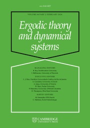 Ergodic Theory and Dynamical Systems Volume 44 - Issue 2 -